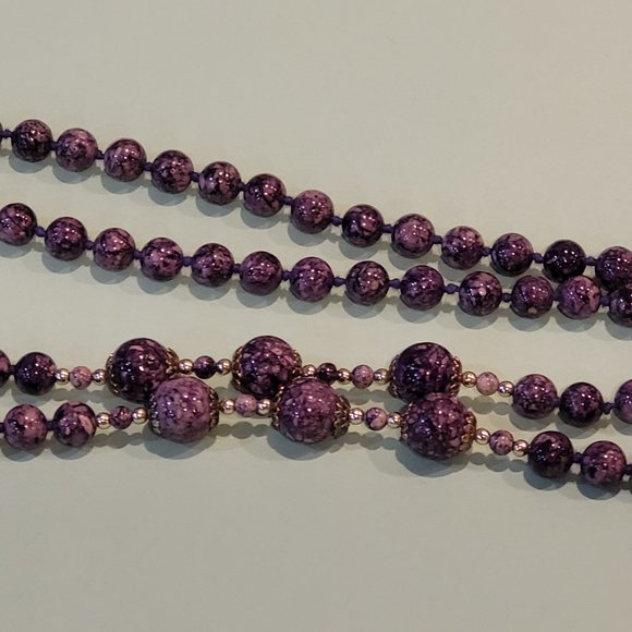 Vintage Beaded "Stone" Necklace - Picture 6 of 10